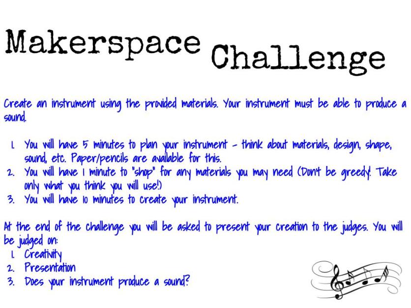 Makerspace Instrument Challenge